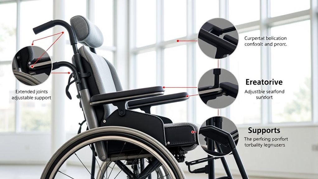 tall person wheelchair features