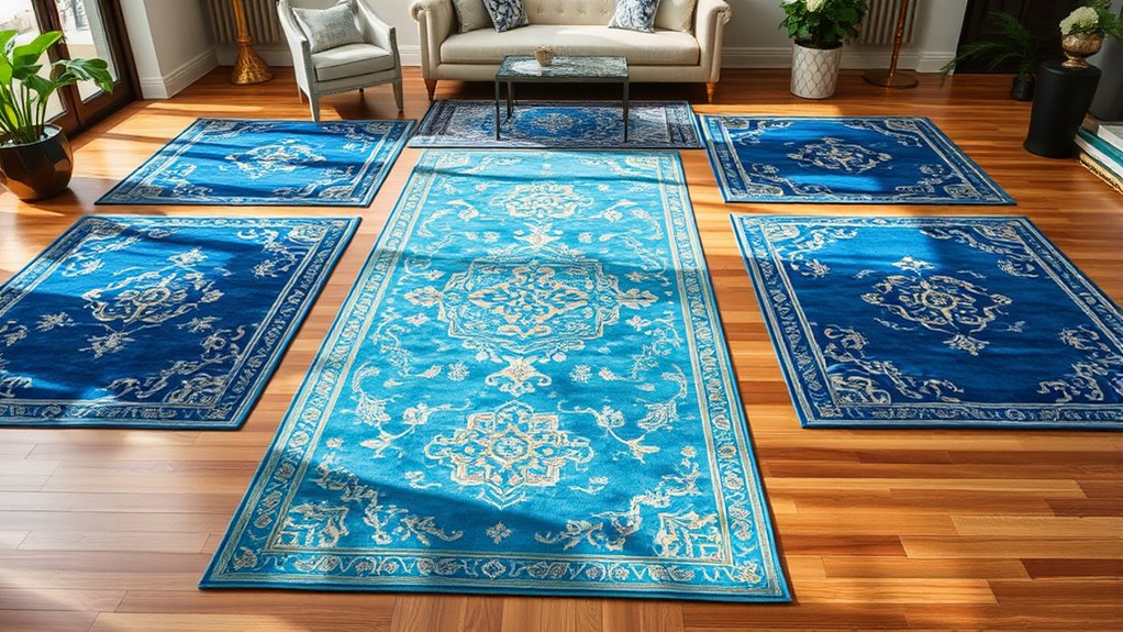 top blue silk rug selection
