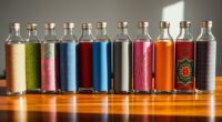 top glass bottles with sleeves