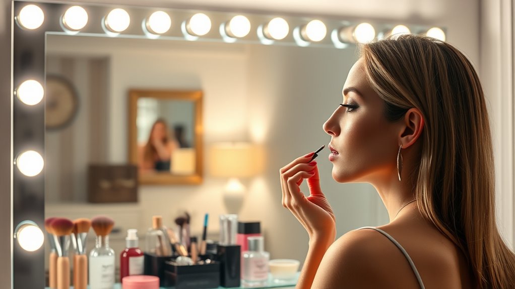 top lighted makeup mirrors