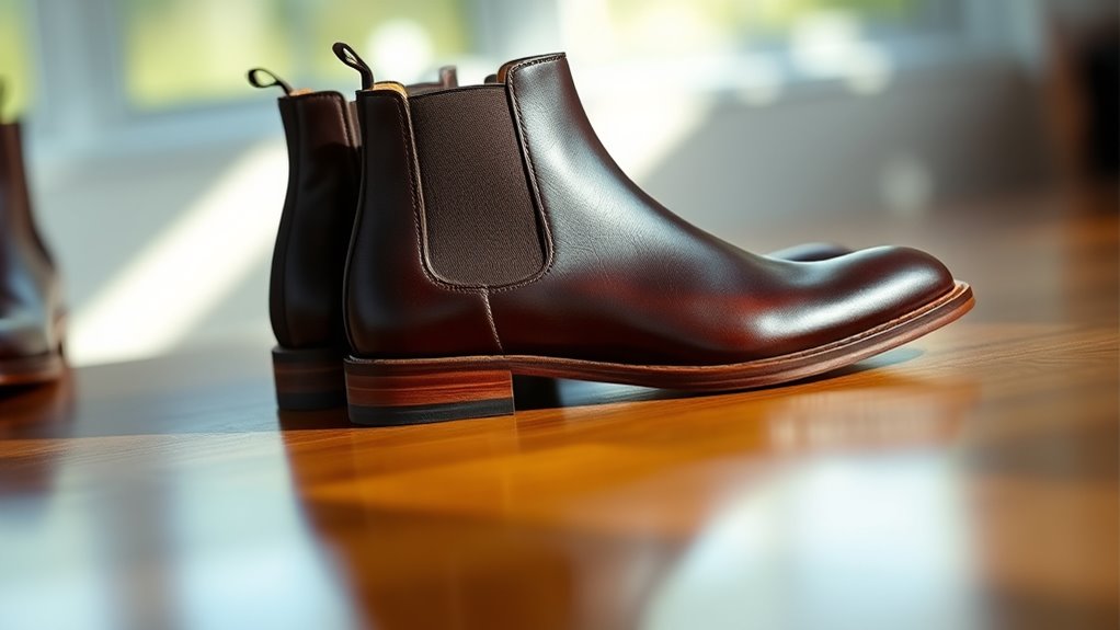 top men s leather chelsea boots