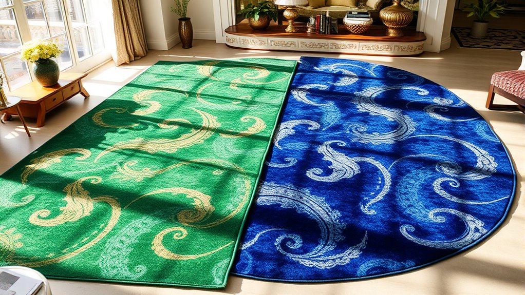 top metallic silk carpets