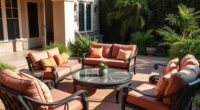 top outdoor seating with support
