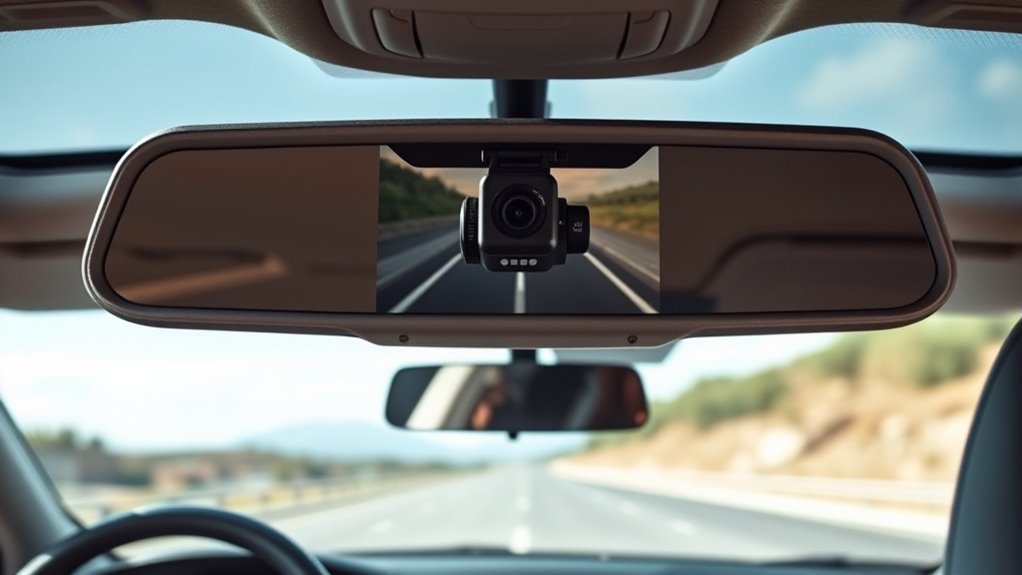 top rear view mirror dash cams