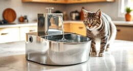top stainless steel cat fountains
