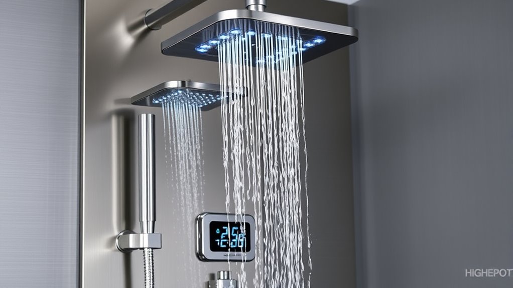top thermostatic shower panels