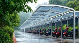 weatherproof scooter shelter options