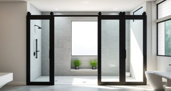 wide barn style shower doors