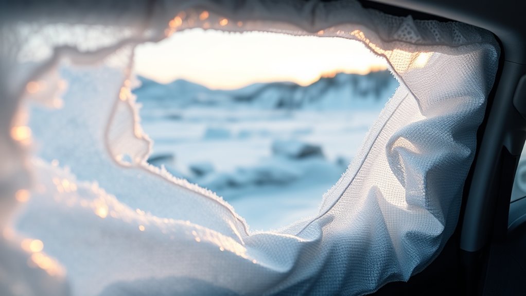 winter car window insulation