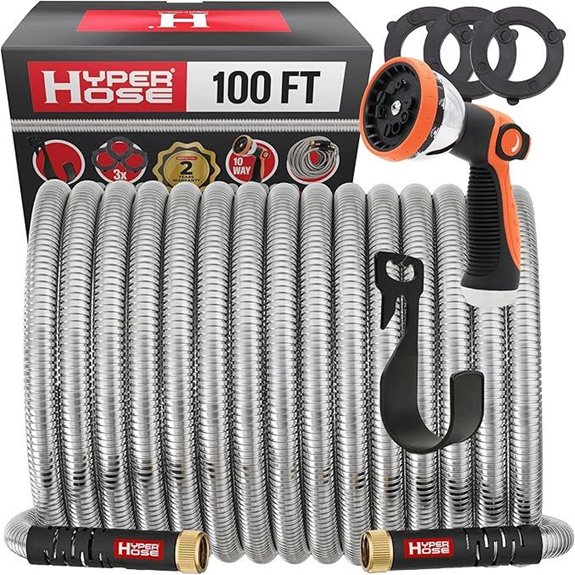 Best 100 ft Metal Garden Hose Set