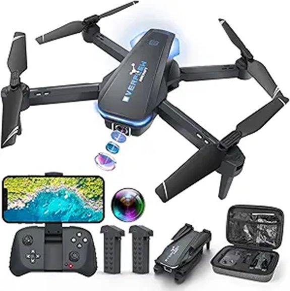 Drone with 1080P Camera 2 Batteries Foldable Voice Control
