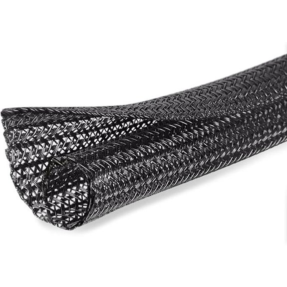 10ft Cable Sleeve Split Wire Loom for Power and USB