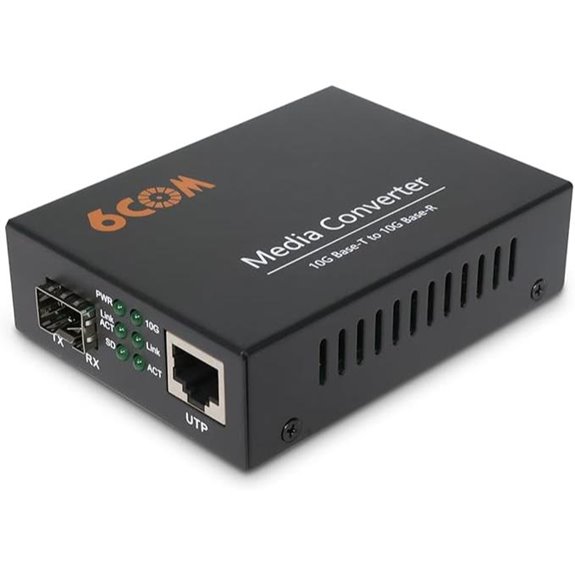 10G Fiber Media Converter with SFP+ and RJ45 Ports