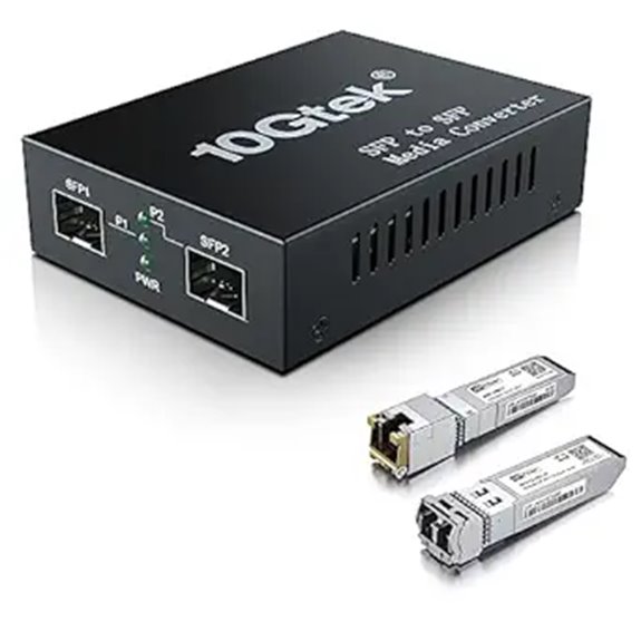 10G SFP+ Media Converter with Dual Ports
