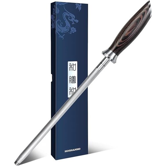 HOSHANHO 10-Inch Kitchen Knife Sharpener Rod