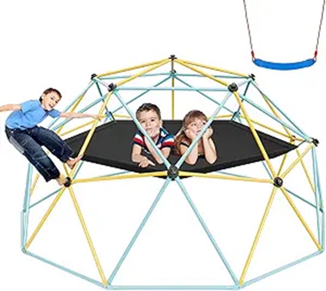 VEVOR 10FT Geometric Climbing Dome with Hammock