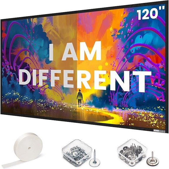 SilverMagic 120-inch Gray ALR Projector Screen