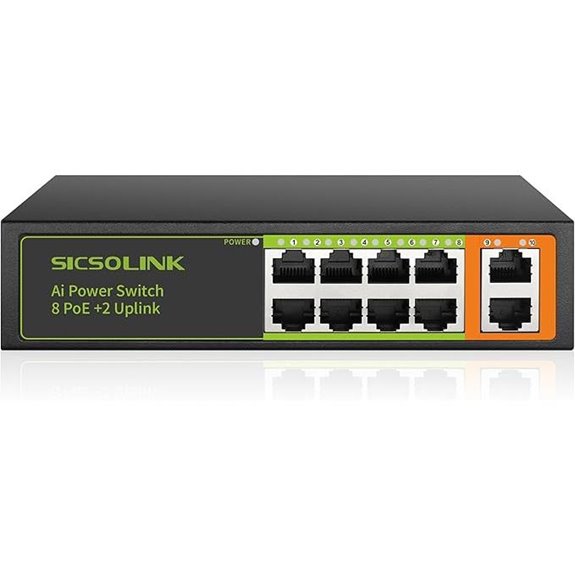 8-Port PoE+ Ethernet Switch 120W Unmanaged