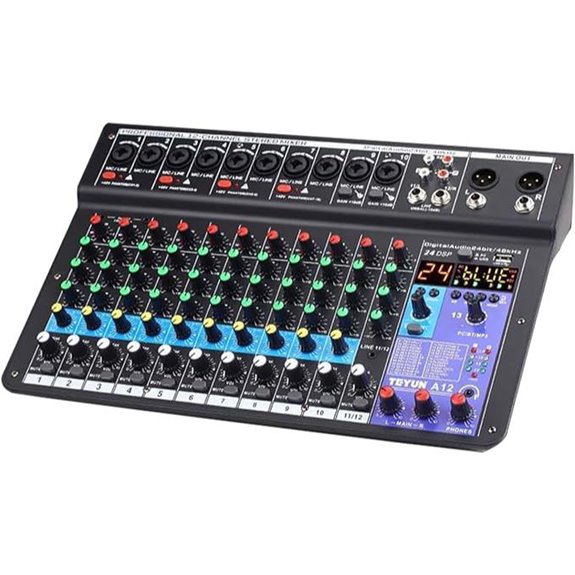 Dj Console 12-Channel Mixer with USB and Effects