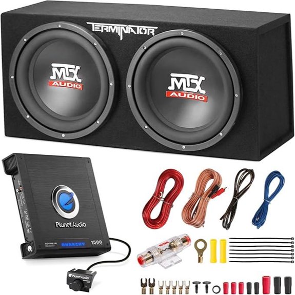MTX 12-Inch Dual Subwoofer Car Sound System Kit