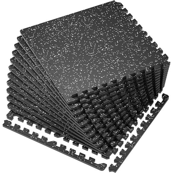 Superjare 12 Pack Rubber Top Exercise Mats