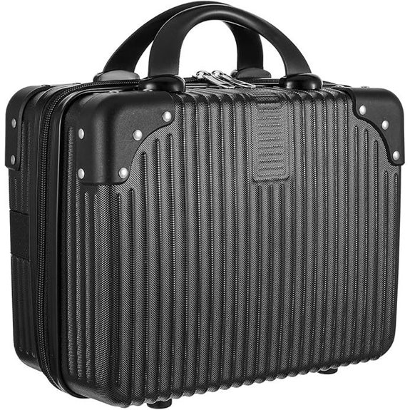 14-Inch Hard Shell Makeup Case with Elastic Band