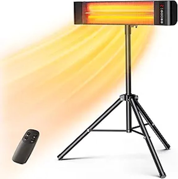 VAGKRI 1500W Infrared Outdoor Heater with Remote