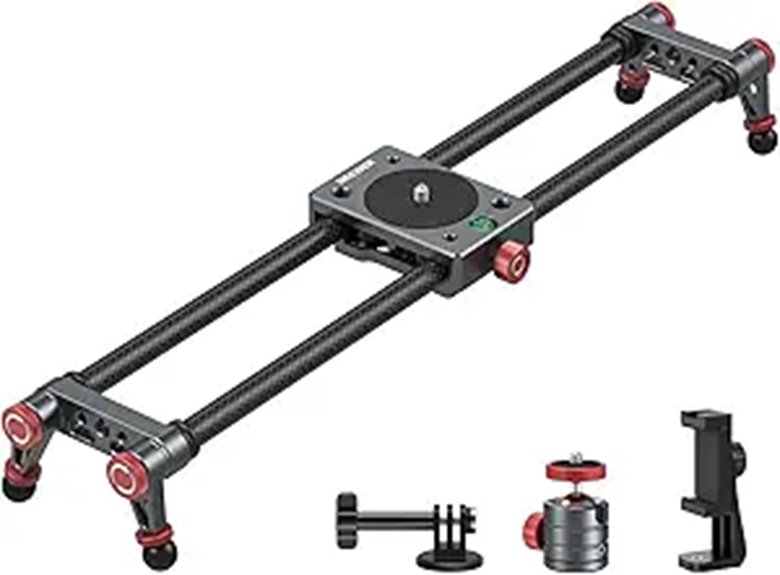 NEEWER 16in Carbon Fiber Camera Slider with Ball Head