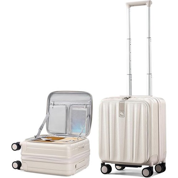 Hanke 16” Expandable Underseat Luggage with Wheels