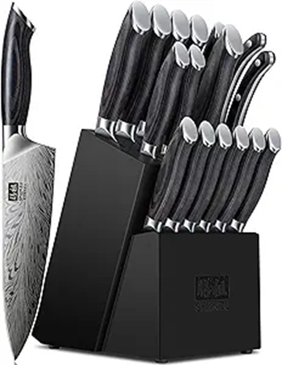 SHAN ZU 16-Piece Sharp Kitchen Knife Set