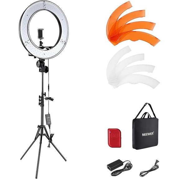 NEEWER 18-inch Ring Light Kit with Stand and Phone Holder