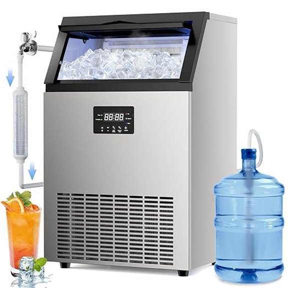 200lbs stainless steel ice maker