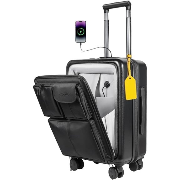 Expandable 20-Inch Carry-On Luggage with USB & TSA Lock