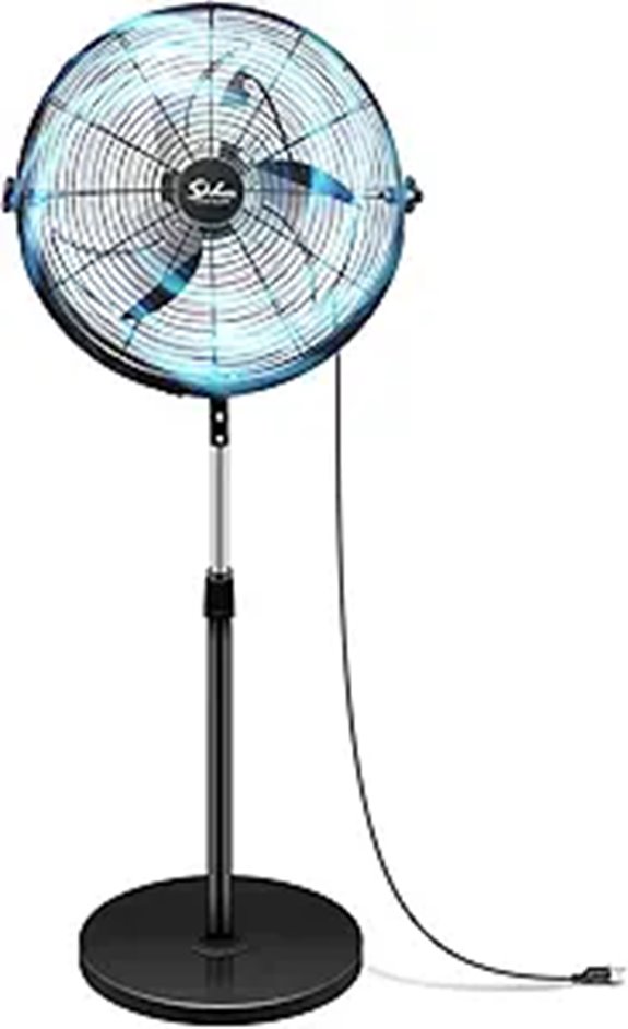 Simple Deluxe 20 Inch High Velocity Pedestal Fan