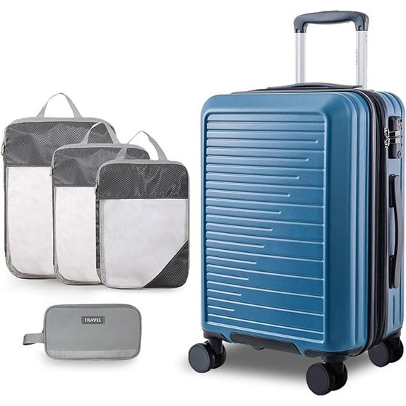 OUZZO 20-Inch Spinner Carry-On Hardshell Luggage
