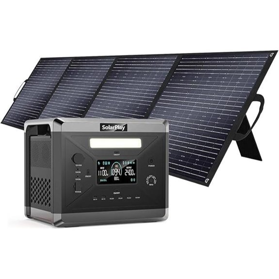 SolarPlay 2400W Portable Solar Generator with 200W Panel