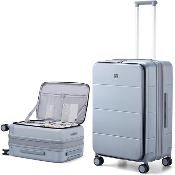 Hanke 24-Inch Hard Shell Spinner Checked Luggage