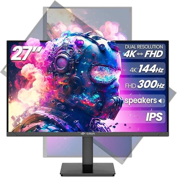 CRUA 27” 4K Gaming Monitor with 144Hz & FreeSync