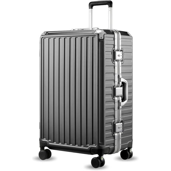 LUGGEX 28-Inch Spinner Suitcase with Aluminum Frame