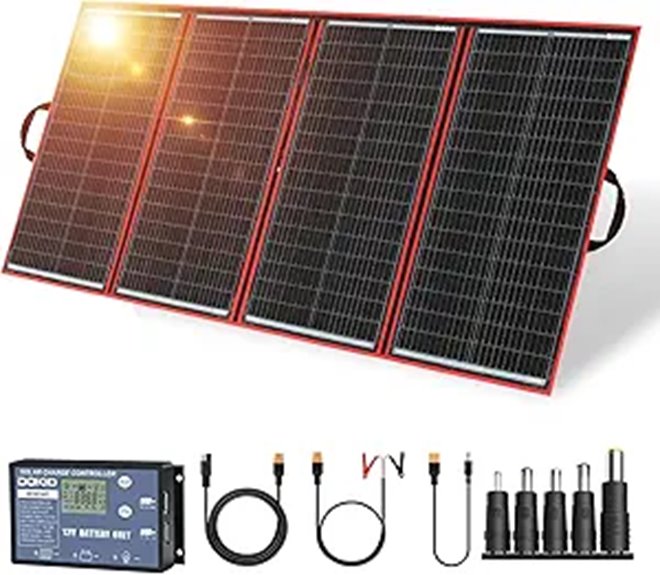DOKIO 300W Foldable Solar Panel Kit with Controller
