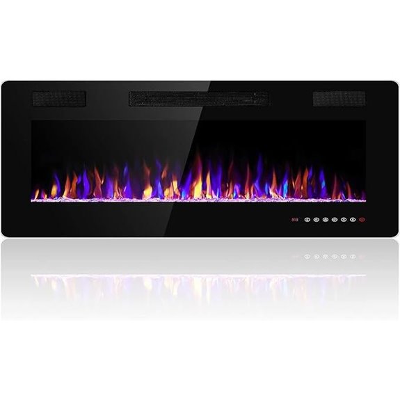 36-Inch Electric Fireplace Insert with Remote & Touch Screen