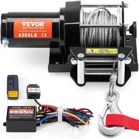 VEVOR Electric Winch 4000 lb with Remote Control