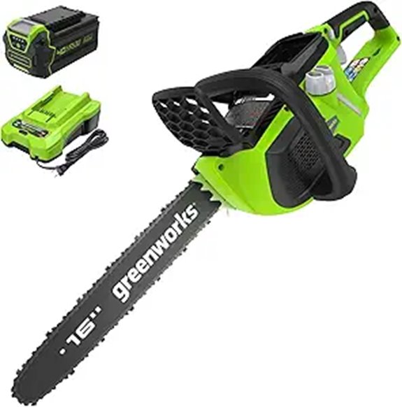 Greenworks 40V Brushless Cordless Chainsaw with Battery