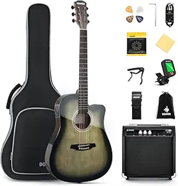 Donner 41-Inch Acoustic Electric Guitar Kit with Accessories