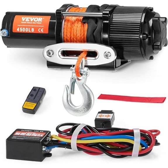 VEVOR 4500 lb Electric ATV Winch with Synthetic Rope