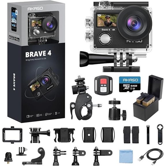 AKASO Brave 4 Action Camera 4K with Accessories