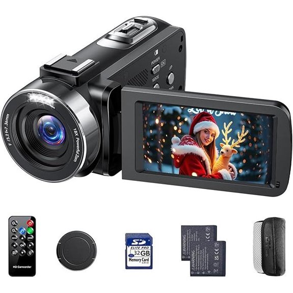 4k camcorder with accessories