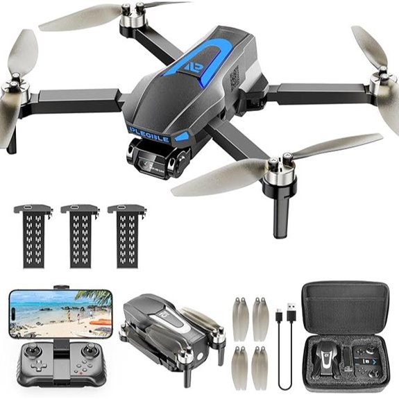4K Camera Drone for Adults and Kids with 3 Batteries
