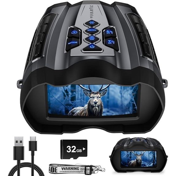 4K Night Vision Binoculars with 16X Zoom and 1000ft Range