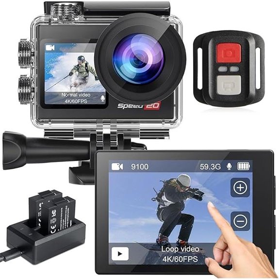 4K Action Camera with Waterproof WiFi and 170° Wide Angle